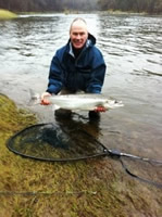 Steve Kettlewell with his 11lbs Springer from Taymount